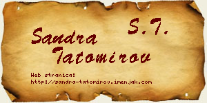 Sandra Tatomirov vizit kartica